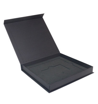 Boîte cadeau en papier magnétique en forme de livre avec insert en mousse de luxe cadre photo en carton rigide