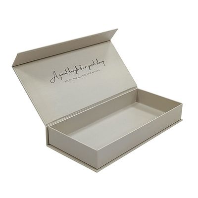 Boîte d'emballage magnétique blanche et élégante revêtue de revêtements UV Boîte cadeau magnétique pour autocollants