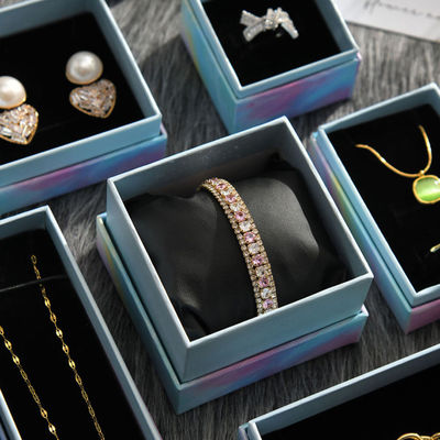 Customized Logo Jewelry Boxes Women's Necklace Earrings Ring Beautifully Packaged Full Set Of Paper Gift Boxes