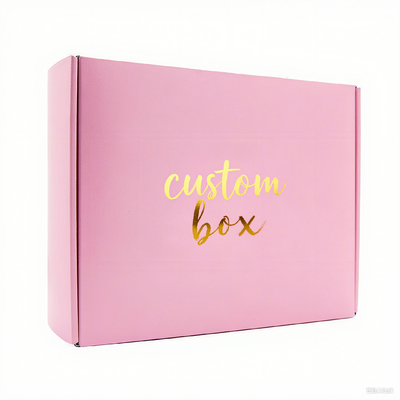 Boîte d'expédition de cosmétiques en carton ondulé recyclable en gros, pliable, pour le commerce électronique, pour parfum, cils, pelliculage mat