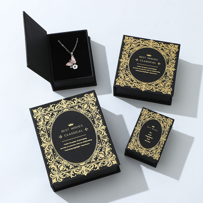 Boîte magnétique de luxe personnalisée en gros pour collier et boucles d'oreilles