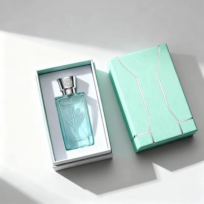 Boîte de parfum personnalisée neuve de haute qualité Logo en feuille d'or, couvercle imprimé et boîte de base, estampage à chaud Boîte rigide pour bijoux, cadeau de parfum