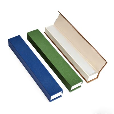 Boîte à encens rectangulaire de couleur unie de luxe, emballage en papier kraft personnalisé pour cadeaux, boîtes rigides, doublure en éponge, estampage