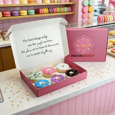 Boîtes de papier kraft blanche écologique sur mesure boîte en carton ondulée pour bougies encens barres de chocolat donuts