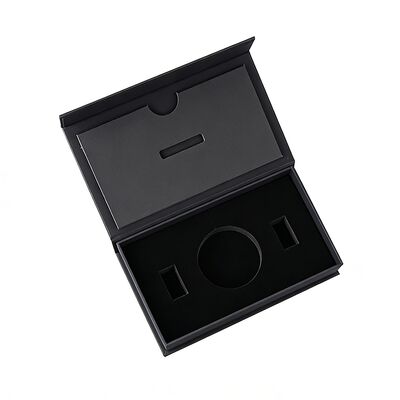 Boîte cadeau pliante magnétique noire de luxe personnalisée pour bijoux Parfum iPhone bougie chocolat